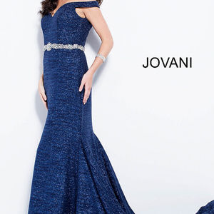 Off the shoulder glitter gown